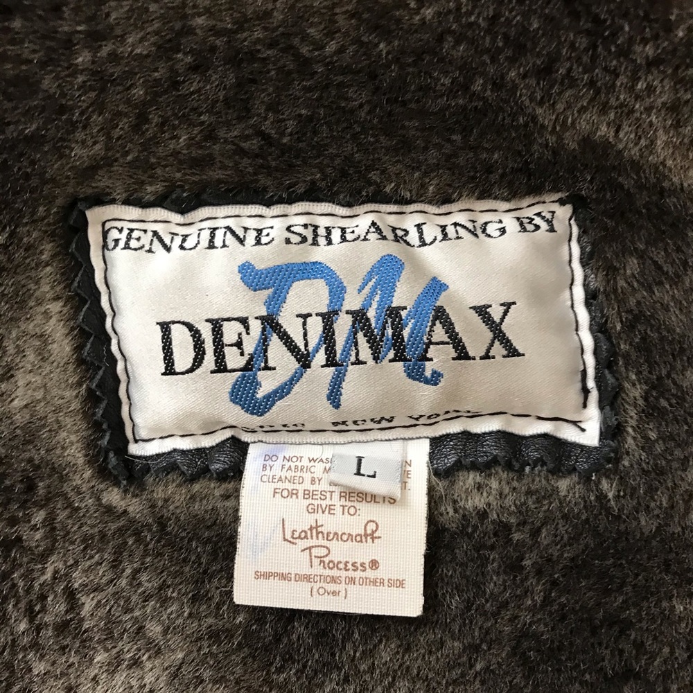 ❤️SOLD❤️Denimax Shearling Long Coat Loops Details Size L - Picture 11 of 16
